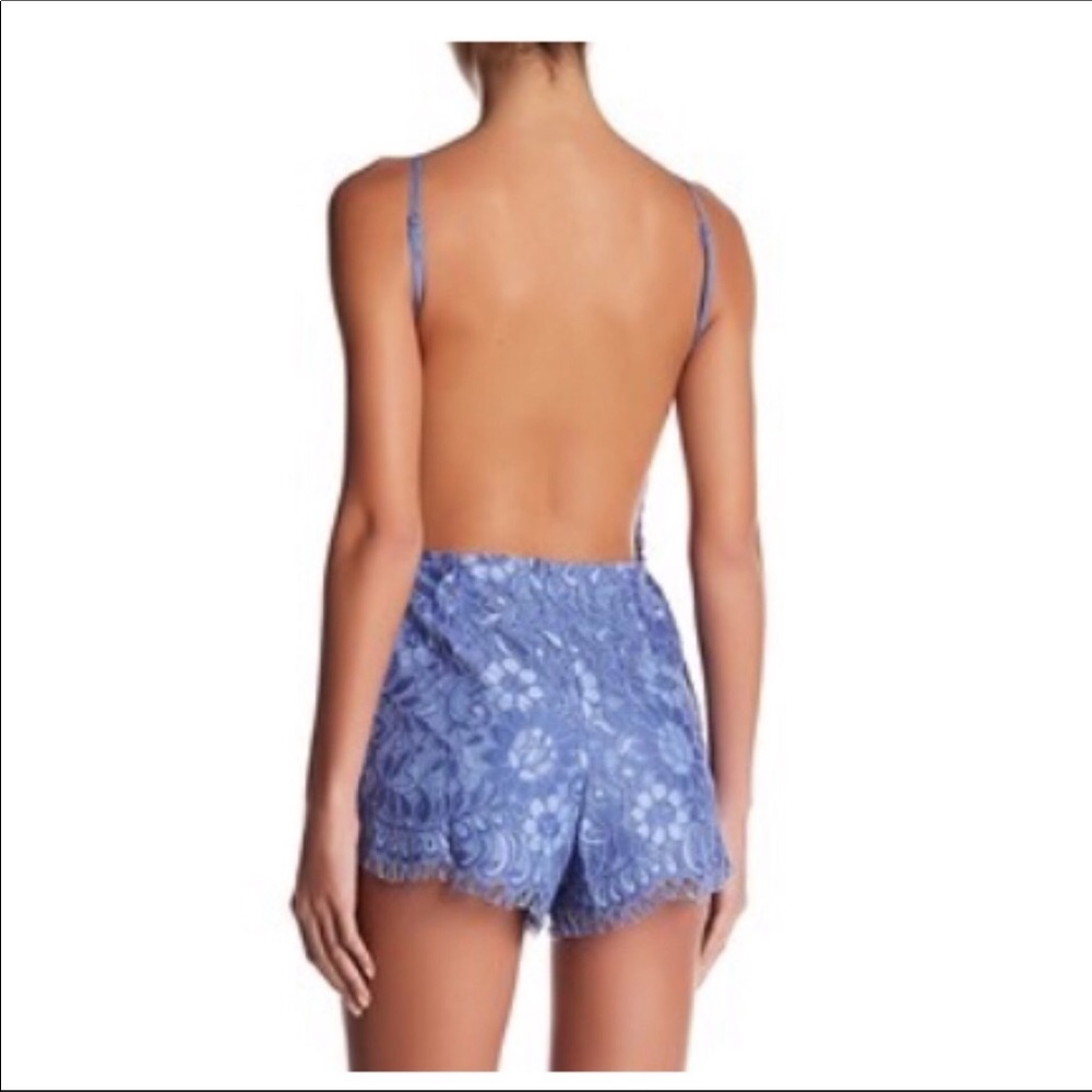 NBD LACE BACKLESS ROMPER - Picture 2 of 3